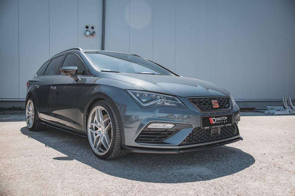 Front Splitter / Cup Schwert / Frontansatz V.6 für Seat Leon Cupra / FR Mk3 FL von Maxton Design