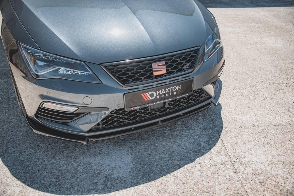 Front Splitter / Cup Schwert / Frontansatz V.6 für Seat Leon Cupra / FR Mk3 FL von Maxton Design