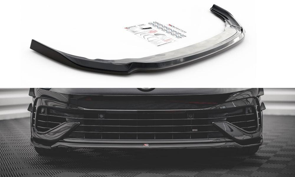 Front Lippe / Front Splitter / Frontansatz Racing mit Flaps für VW Golf 8 GTI von Maxton Design