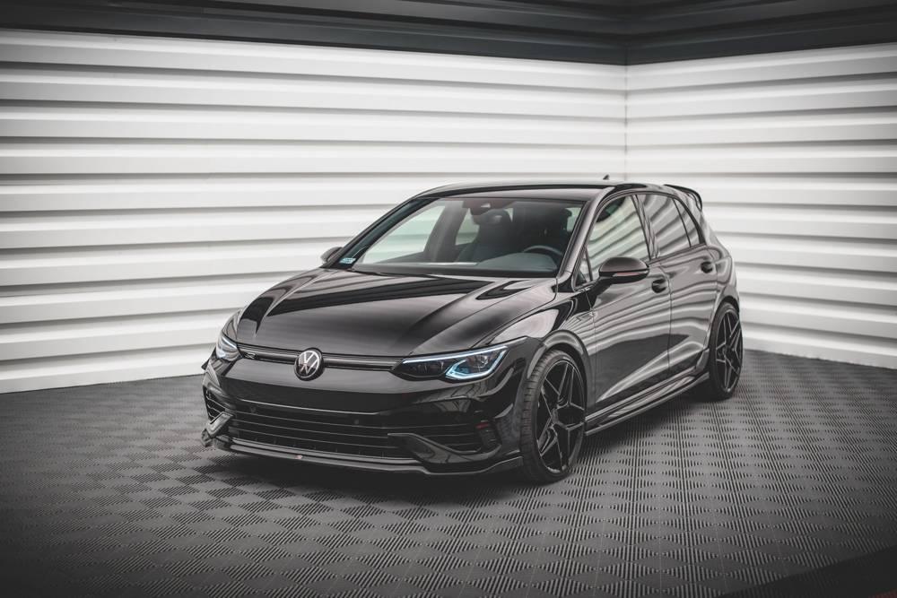 Front Lippe / Front Splitter / Frontansatz Racing mit Flaps für VW Golf 8 GTI von Maxton Design