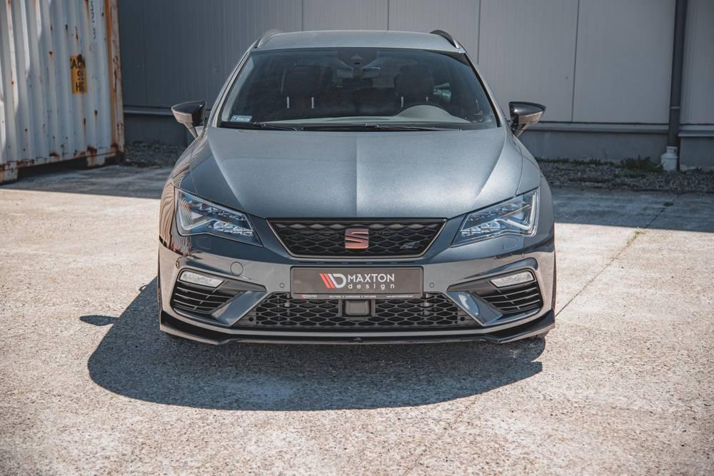 Front Splitter / Cup Schwert / Frontansatz V.7 für Seat Leon Cupra / FR Mk3 FL von Maxton Design