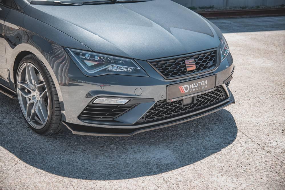 Front Splitter / Cup Schwert / Frontansatz V.7 für Seat Leon Cupra / FR Mk3 FL von Maxton Design