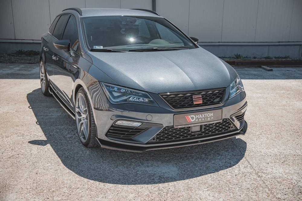 Front Splitter / Cup Schwert / Frontansatz V.7 für Seat Leon Cupra / FR Mk3 FL von Maxton Design