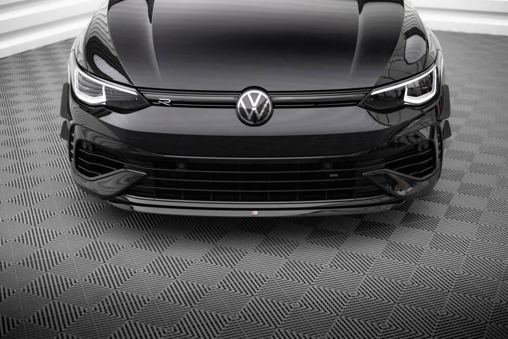 Front Lippe / Front Splitter / Frontansatz Racing mit Flaps für VW Golf 8 GTI von Maxton Design