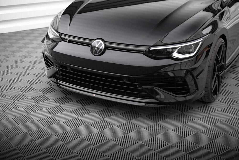 Front Lippe / Front Splitter / Frontansatz Racing mit Flaps für VW Golf 8 GTI von Maxton Design