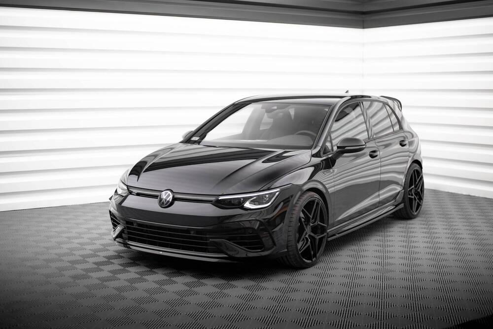 Front Lippe / Front Splitter / Frontansatz Racing mit Flaps für VW Golf 8 GTI von Maxton Design