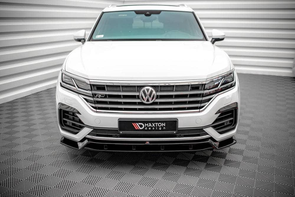 Front Splitter / Cup Schwert / Frontansatz für VW Touareg CR R-Line von Maxton Design