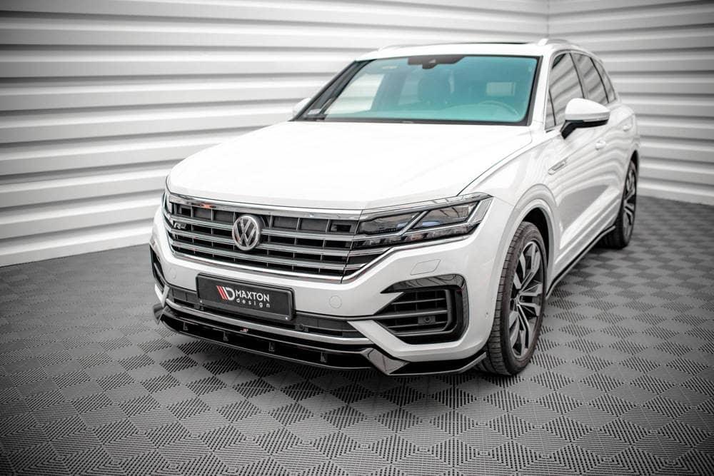 Front Splitter / Cup Schwert / Frontansatz für VW Touareg CR R-Line von Maxton Design