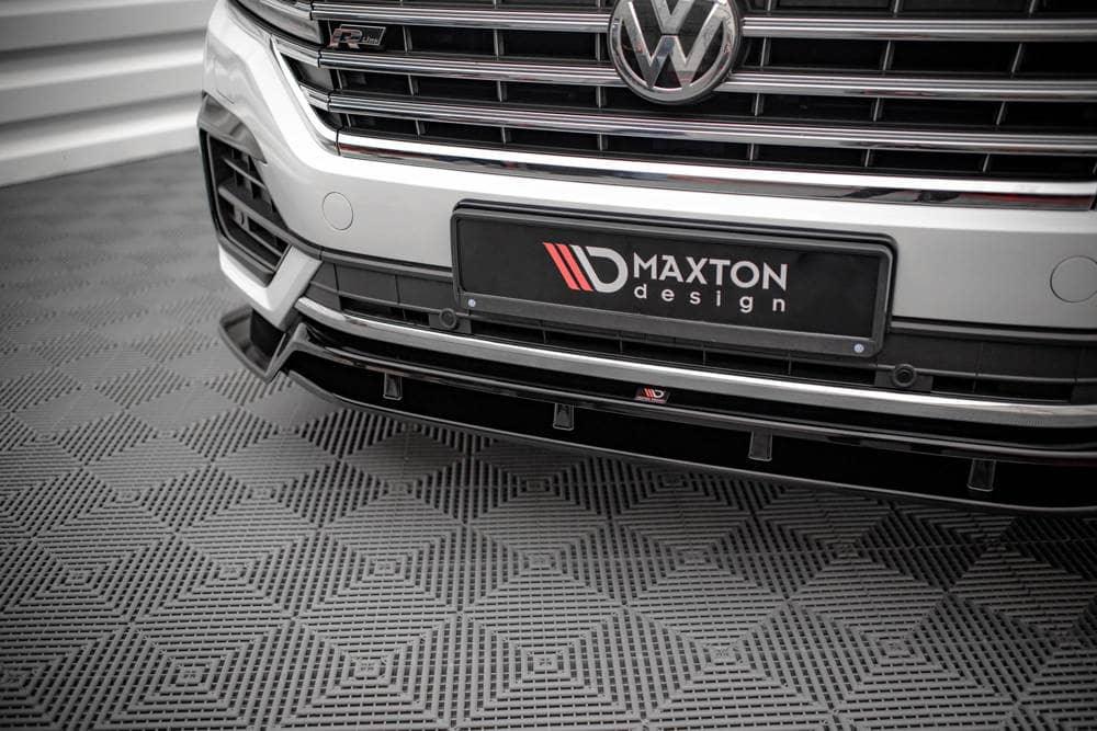 Front Splitter / Cup Schwert / Frontansatz für VW Touareg CR R-Line von Maxton Design