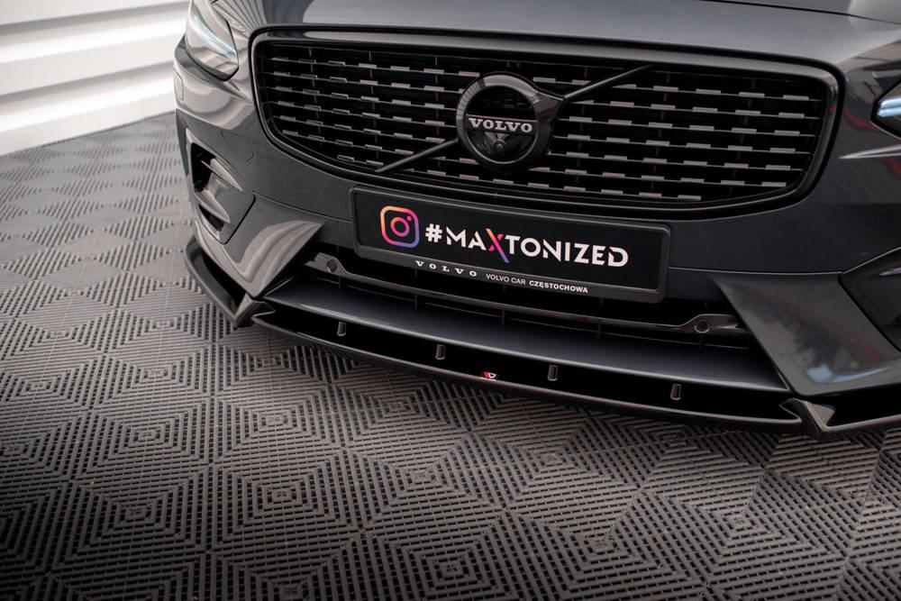 Front Lippe / Front Splitter / Frontansatz für Volvo V90 R-Design SPA von Maxton Design