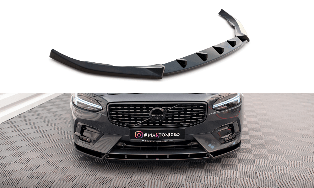 Front Lippe / Front Splitter / Frontansatz für Volvo V90 R-Design SPA von Maxton Design