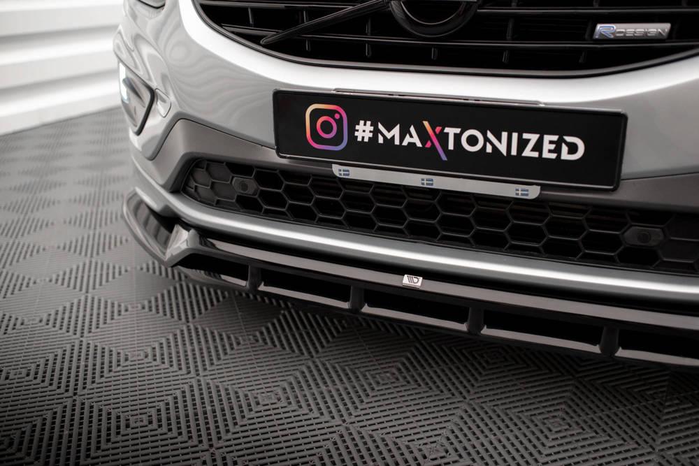 Front Lippe / Front Splitter / Frontansatz für Volvo XC60 R-Design MK1 Facelift von Maxton Design