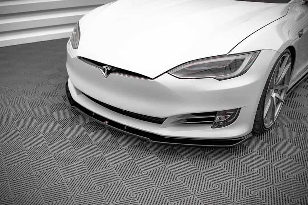 Front Diffusor / Front Splitter / Cup Schwert / Frontansatz V.1 für Tesla Model S FL von Maxton Design