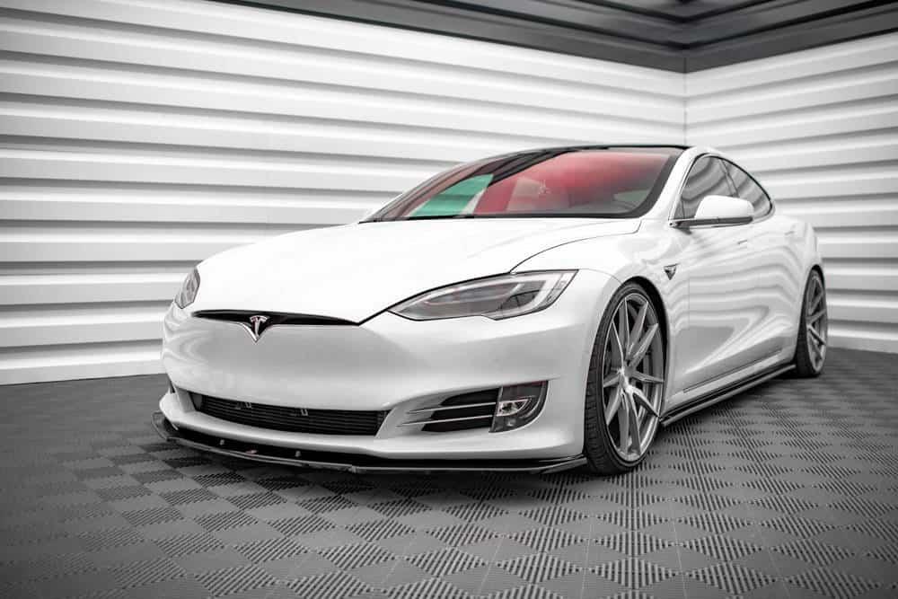 Front Diffusor / Front Splitter / Cup Schwert / Frontansatz V.1 für Tesla Model S FL von Maxton Design