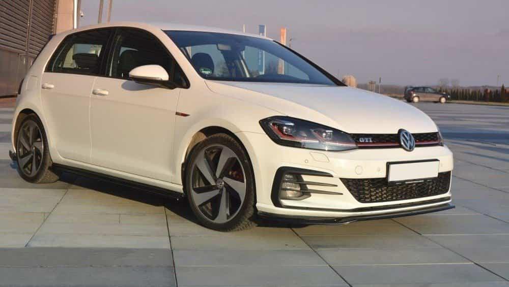 Front Splitter / Cup Schwert / Frontansatz V.2 für VW Golf 7 GTI Facelift von Maxton Design