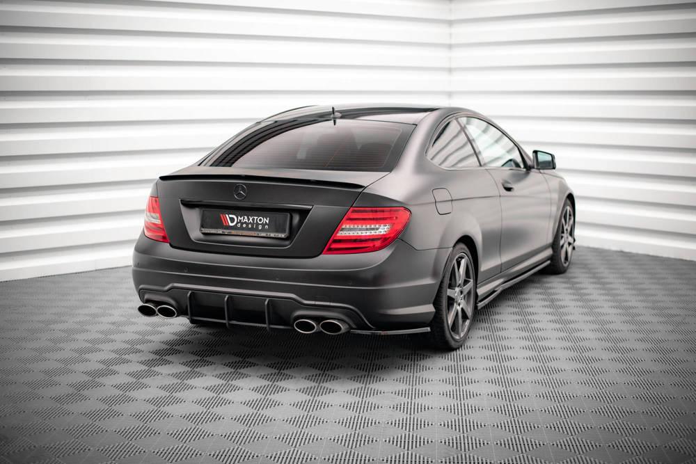 Seitliche Heck Diffusor Erweiterung für Mercedes C-Klasse Coupe C204 AMG-Line von Maxton Design