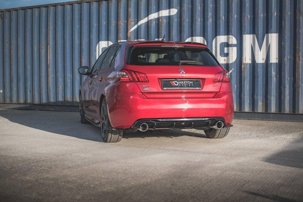 Seitliche Heck Diffusor Erweiterung für Peugeot 308 GT Facelift MK2 von Maxton Design