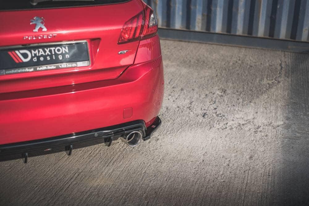 Seitliche Heck Diffusor Erweiterung für Peugeot 308 GT Facelift MK2 von Maxton Design