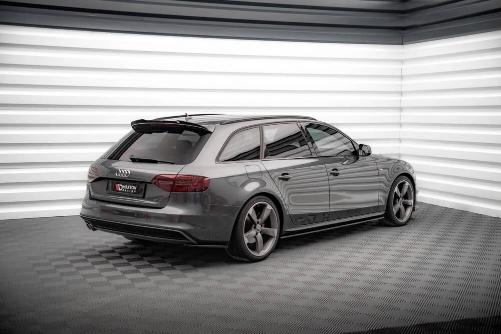 Seitliche Heck Diffusor Erweiterung V.2 für Audi A4 S-Line Avant B8 Facelift von Maxton Design