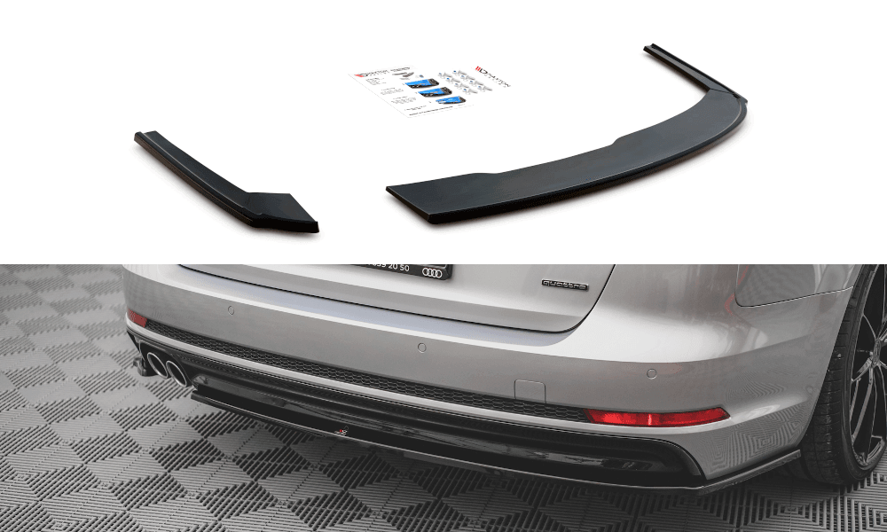 Seitliche Heck Diffusor Erweiterung V.2 für Audi A4 B9 8W S-Line von Maxton Design