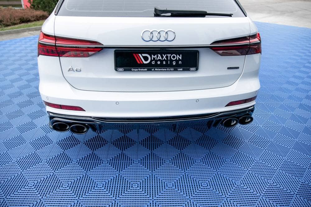 Heck Diffusor mit Endrohrblenden für Audi A6 C8 S Line von Maxton Design