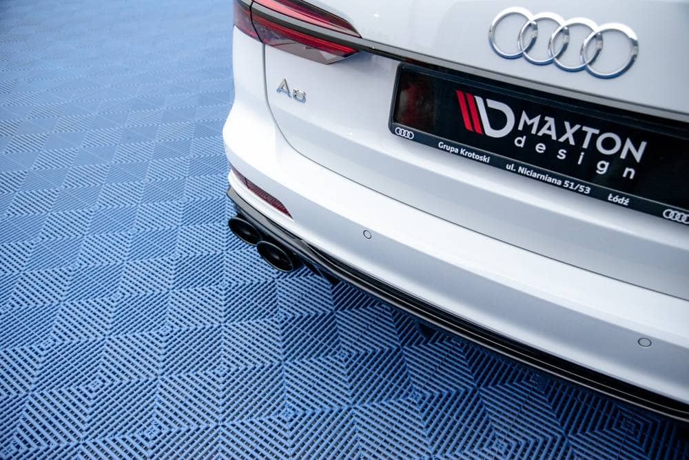 Heck Diffusor mit Endrohrblenden für Audi A6 C8 S Line von Maxton Design