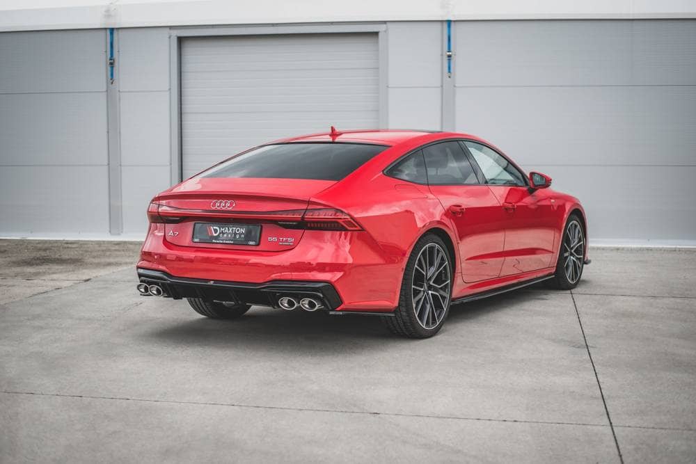 Heck Diffusor mit Endrohrblenden für Audi A7 C8 S Line von Maxton Design