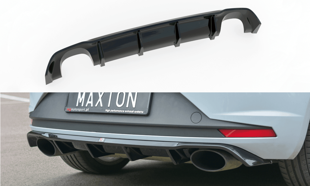 Heck Diffusoransatz für Seat Leon Cupra Mk3 von Maxton Design