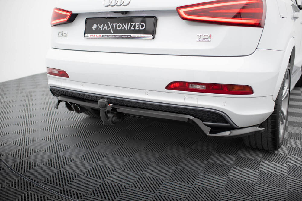 Zentraler Hinterer Splitter für Audi Q3 S-Line 8U von Maxton Design