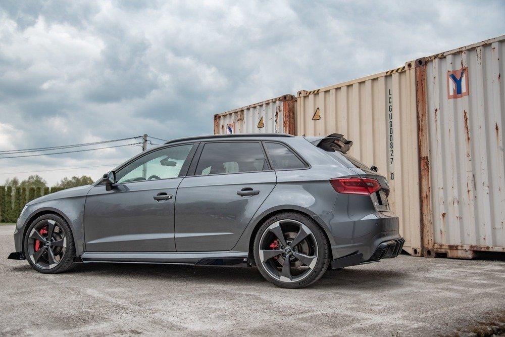 Seitliche Heck Diffusor Erweiterung Racing mit Flaps für Audi RS3 8V Sportback von Maxton Design