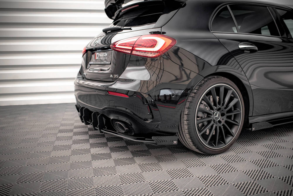 Heckdiffusor Street Pro mit Flaps für Mercedes A35 AMG Hatchback W177 von Maxton Design