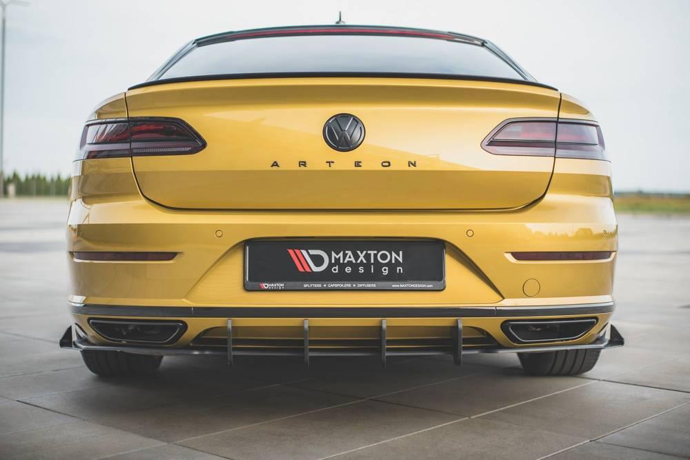 Zentraler Hinterer Splitter Racing mit Flaps für VW Arteon R-Line 3H von Maxton Design