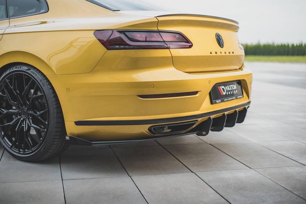 Zentraler Hinterer Splitter Racing mit Flaps für VW Arteon R-Line 3H von Maxton Design