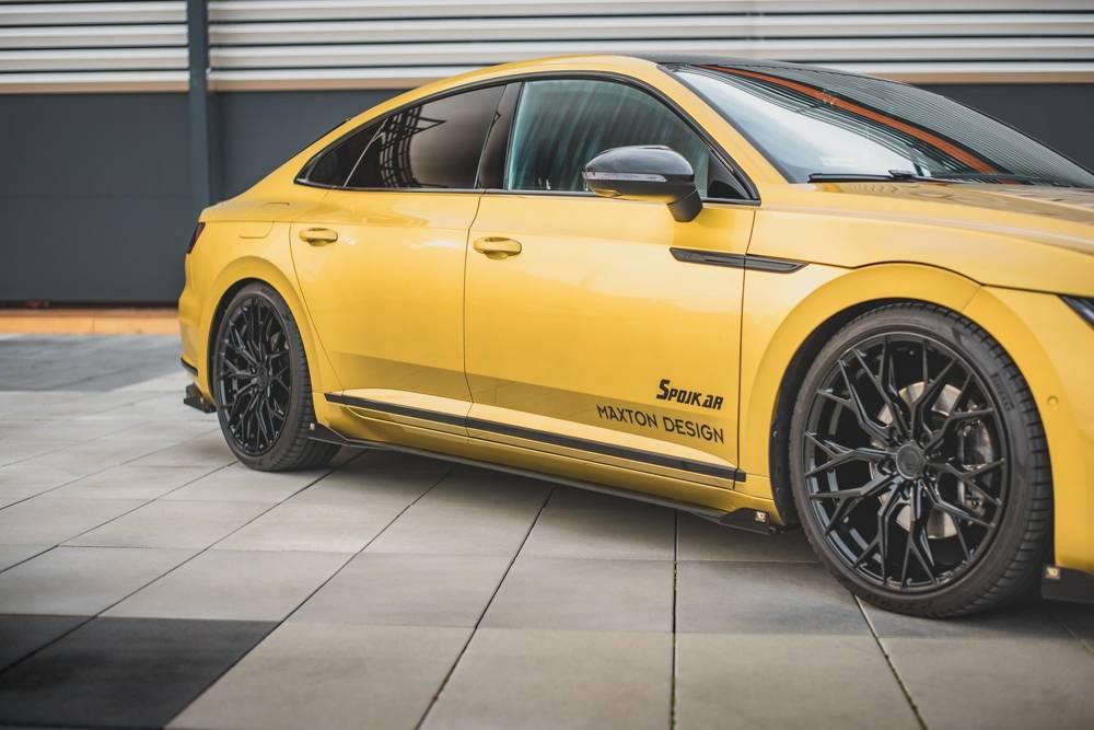 Seitenschweller Erweiterung Racing mit Flaps für VW Arteon R-Line 3H von Maxton Design