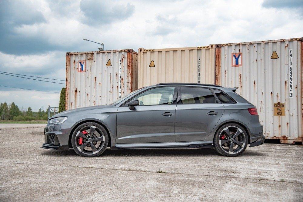 Seitenschweller Erweiterung Racing mit Flaps für Audi RS3 8V Sportback von Maxton Design