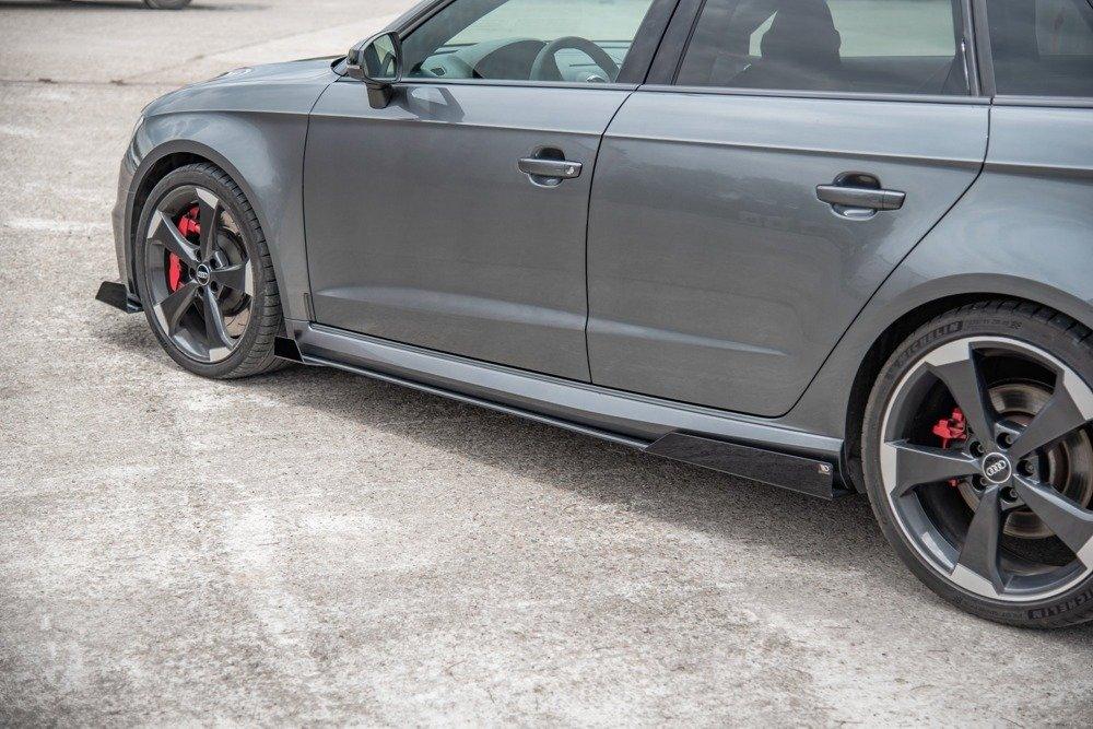 Seitenschweller Erweiterung Racing mit Flaps für Audi RS3 8V Sportback von Maxton Design