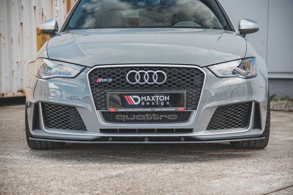 Front Splitter / Cup Schwert / Frontansatz Racing für Audi RS3 8V Sportback von Maxton Design