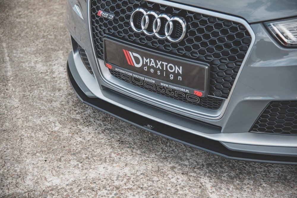 Front Splitter / Cup Schwert / Frontansatz Racing für Audi RS3 8V Sportback von Maxton Design