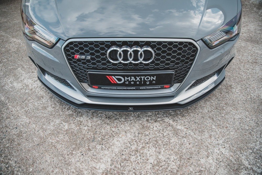 Front Splitter / Cup Schwert / Frontansatz Racing für Audi RS3 8V Sportback von Maxton Design