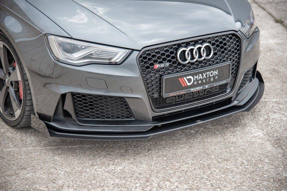 Front Splitter / Cup Schwert / Frontansatz Racing mit Flaps für Audi RS3 8V Sportback von Maxton Design