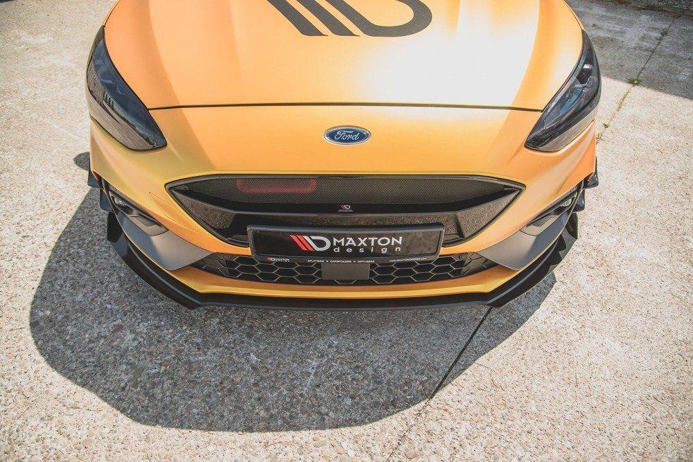 Front Splitter / Cup Schwert / Frontansatz Racing mit Flaps für Ford Focus ST MK4 von Maxton Design