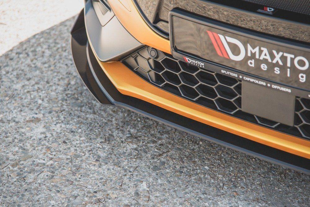 Front Splitter / Cup Schwert / Frontansatz Racing mit Flaps für Ford Focus ST MK4 von Maxton Design