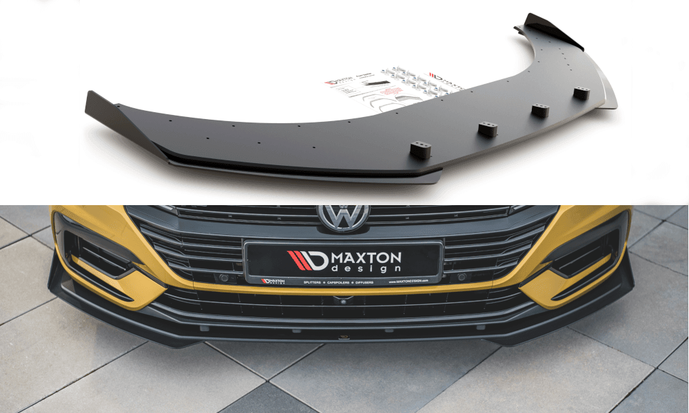 Front Lippe / Front Splitter / Frontansatz Racing mit Flaps für VW Arteon R-Line 3H von Maxton Design