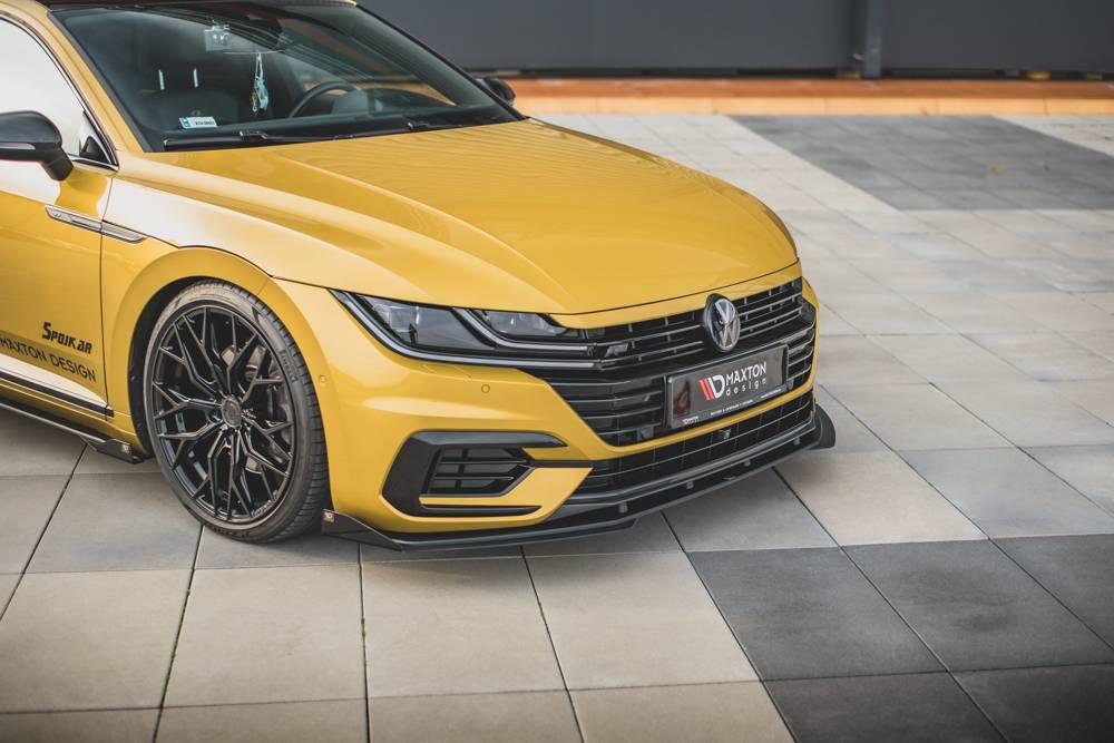 Front Lippe / Front Splitter / Frontansatz Racing mit Flaps für VW Arteon R-Line 3H von Maxton Design