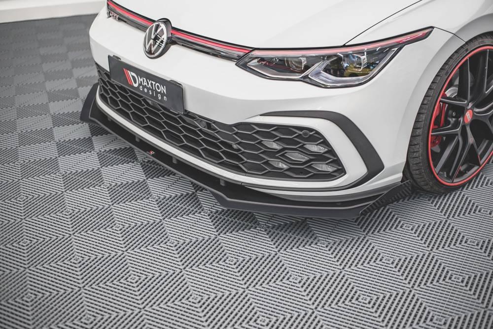 Front Lippe / Front Splitter / Frontansatz Racing für VW Golf 8 R-Line von Maxton Design