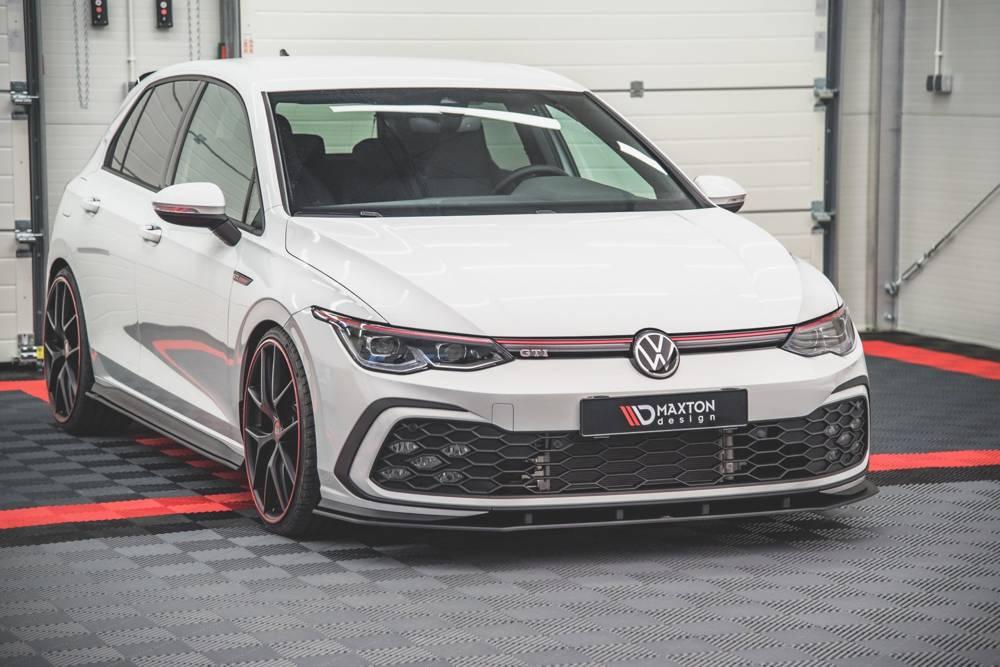 Front Lippe / Front Splitter / Frontansatz Racing für VW Golf 8 R-Line von Maxton Design