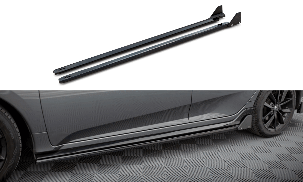 Seitenschweller Erweiterung mit Flaps für Honda Civic X Sport von Maxton Design