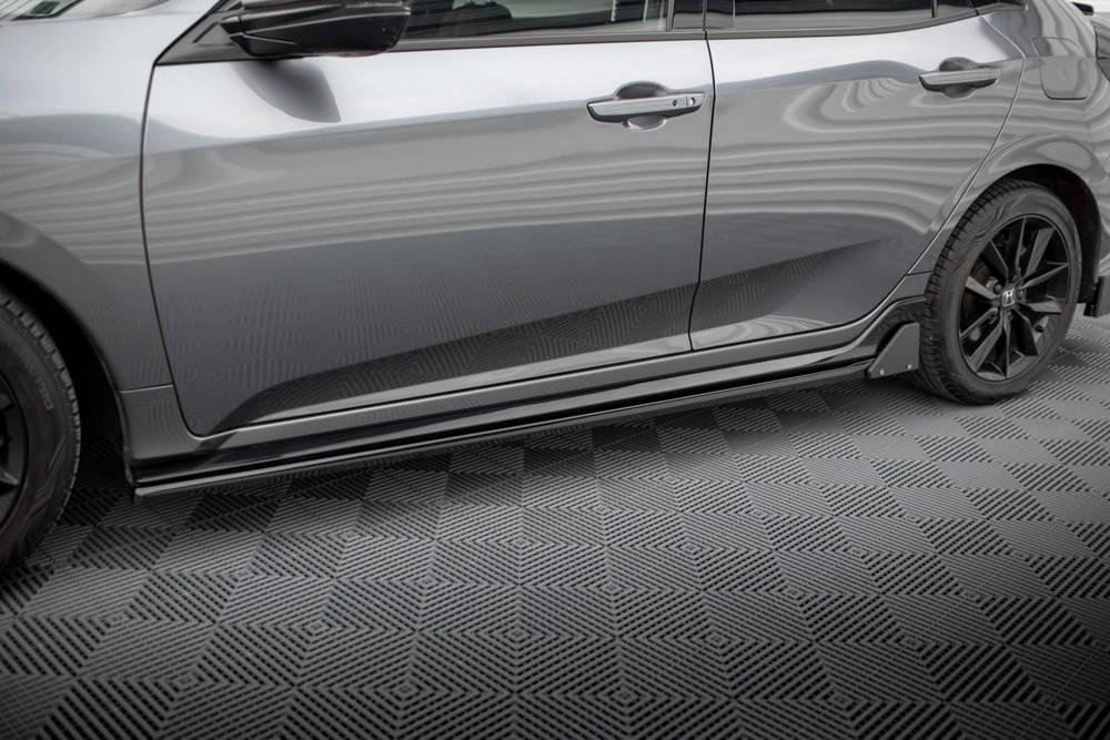 Seitenschweller Erweiterung mit Flaps für Honda Civic X Sport von Maxton Design