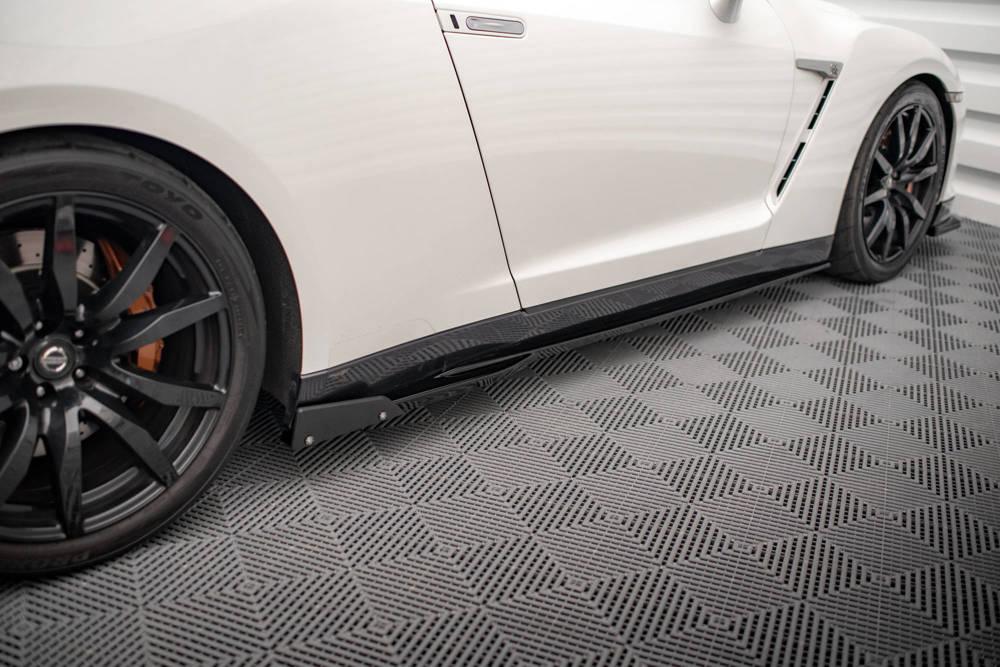 Seitenschweller Erweiterung mit Flaps für Nissan GTR R35 Facelift von Maxton Design