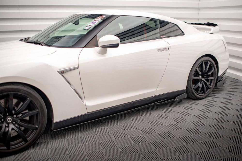 Seitenschweller Erweiterung mit Flaps für Nissan GTR R35 Facelift von Maxton Design